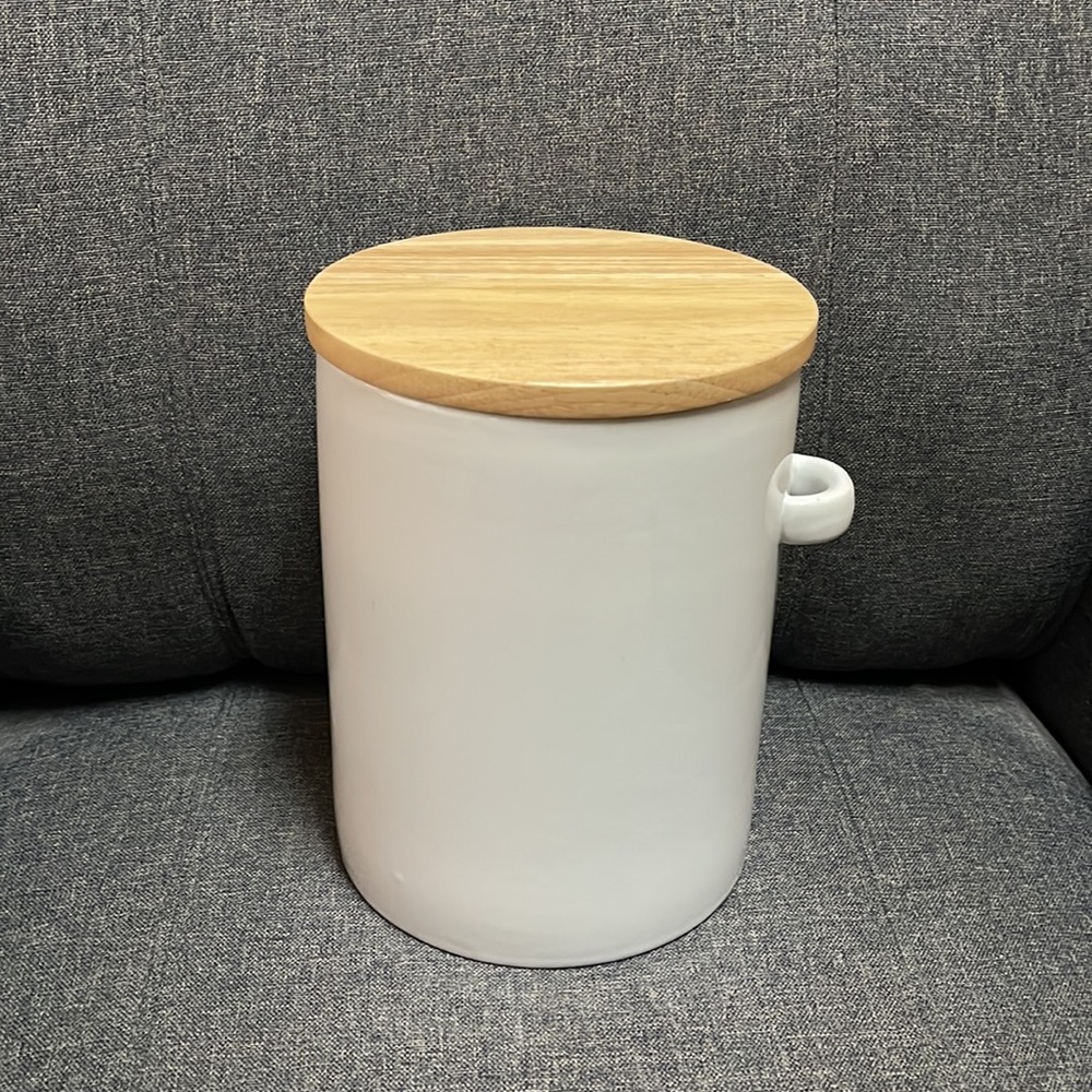 Crate & Barrel Aspen White Canister - Picture 9 of 14